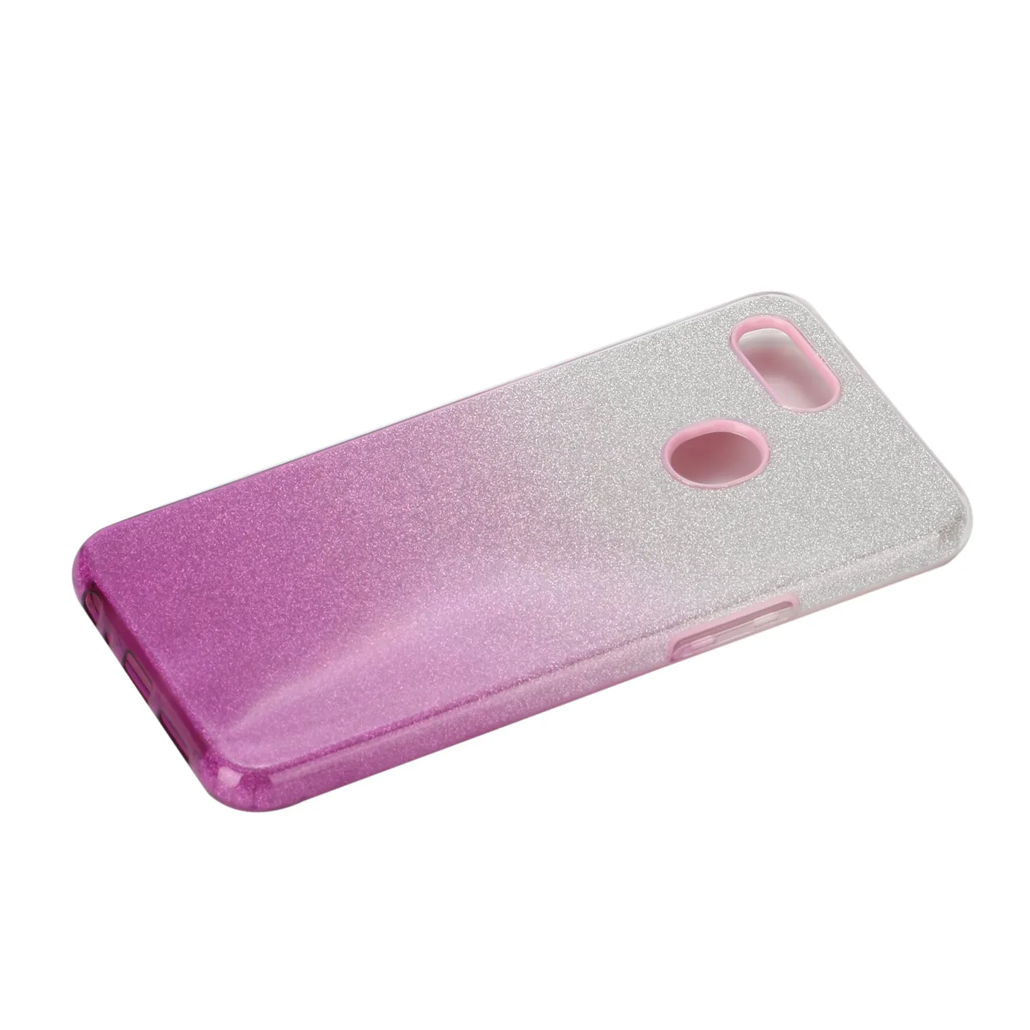 For OPPO F9/F9 Pro/A7X/F11 Pro/A8/A31 Phone Case Gradient Color Glitter Powder Phone Cover with Airbag Bracket blue