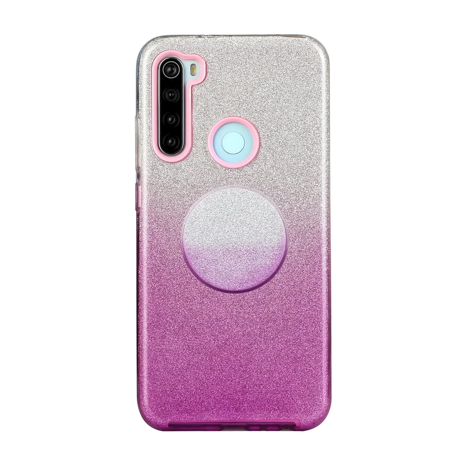 For OPPO Realme 5/Realme 5 Pro/A5 2020/A9 2020/A52/A92 Phone Case Gradient Color Glitter Powder Phone Cover with Airbag Bracket green