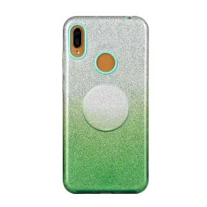 For OPPO Realme 5/Realme 5 Pro/A5 2020/A9 2020/A52/A92 Phone Case Gradient Color Glitter Powder Phone Cover with Airbag Bracket green