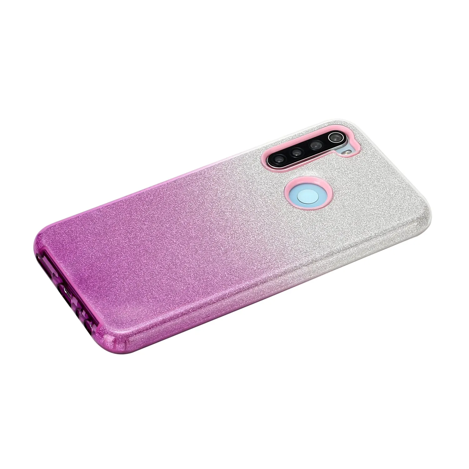 For OPPO Realme 5/Realme 5 Pro/A5 2020/A9 2020/A52/A92 Phone Case Gradient Color Glitter Powder Phone Cover with Airbag Bracket green
