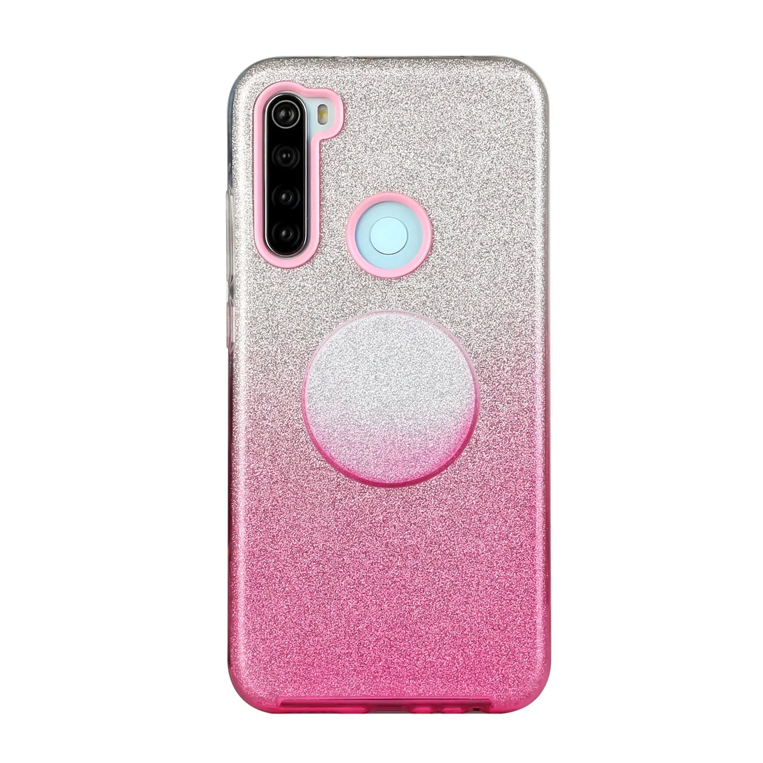 For OPPO Realme 5/Realme 5 Pro/A5 2020/A9 2020/A52/A92 Phone Case Gradient Color Glitter Powder Phone Cover with Airbag Bracket green