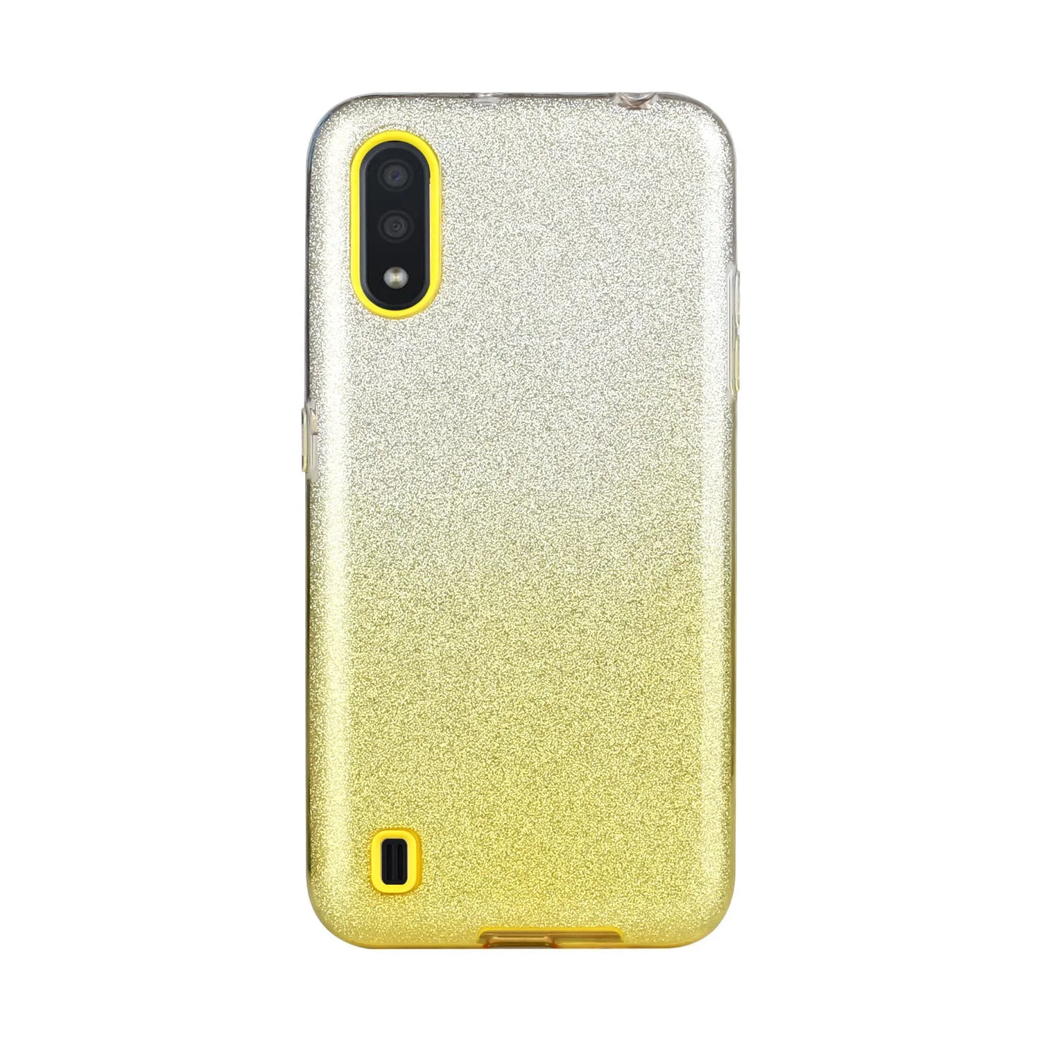For Samsung A10/A50/A30S/A70/A20S Phone Case Gradient Color Glitter Powder Phone Cover with Airbag Bracket Pink