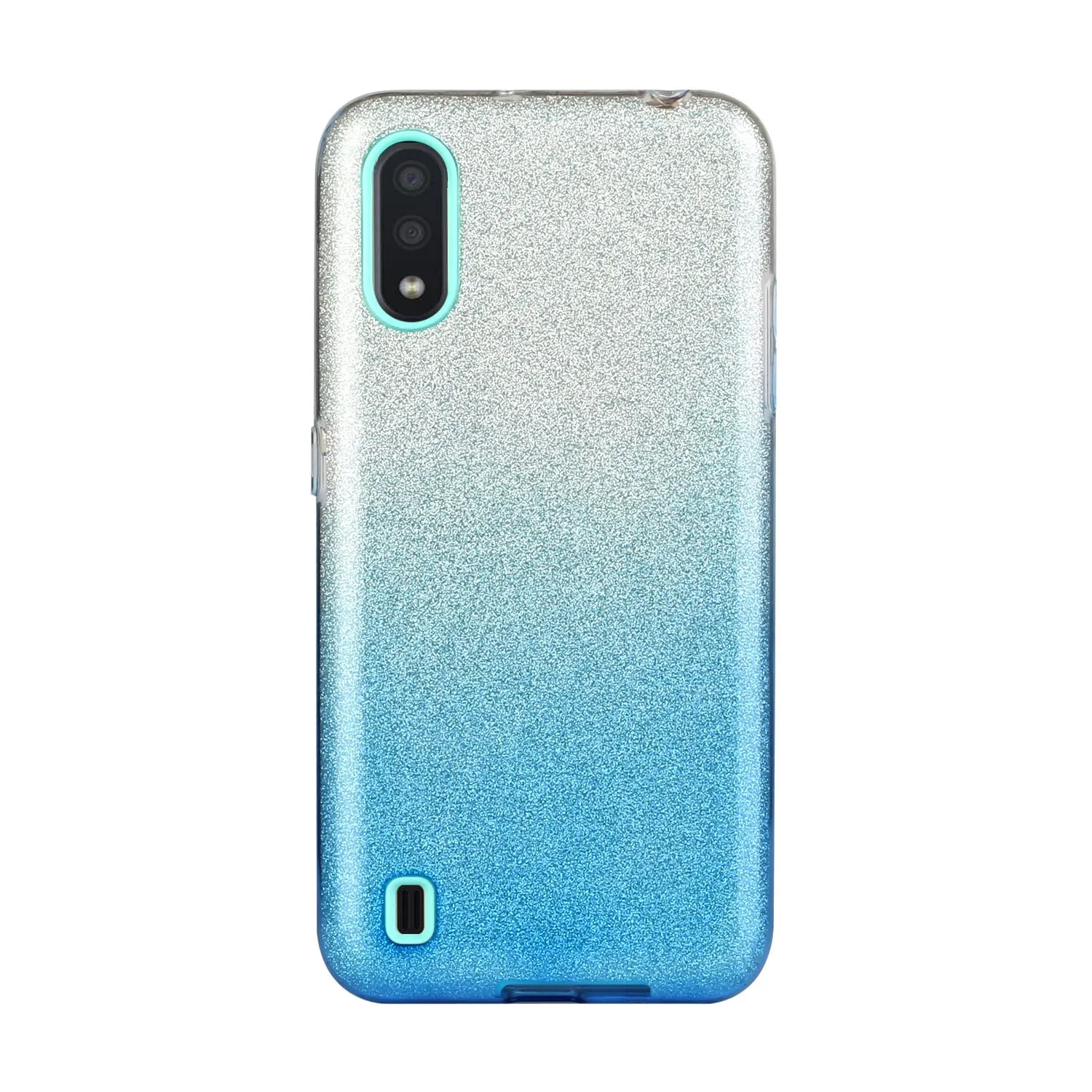 For Samsung A10/A50/A30S/A70/A20S Phone Case Gradient Color Glitter Powder Phone Cover with Airbag Bracket Pink