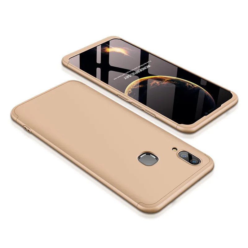 For VIVO V9/Y85/Z1 Slim 3 in 1 Hybrid Hard Case Full Body 360 Degree Protection Back Cover Red black red