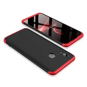 For VIVO V9/Y85/Z1 Slim 3 in 1 Hybrid Hard Case Full Body 360 Degree Protection Back Cover Red black red