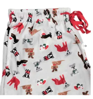 Hello Mello- Holiday Lounge Pants, Santa Paws