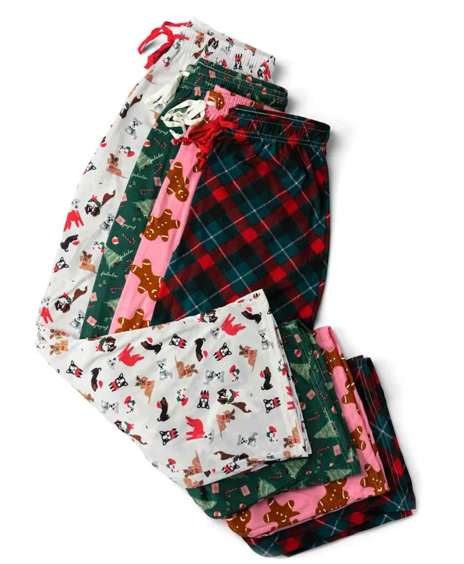 Hello Mello- Holiday Lounge Pants, Santa Paws