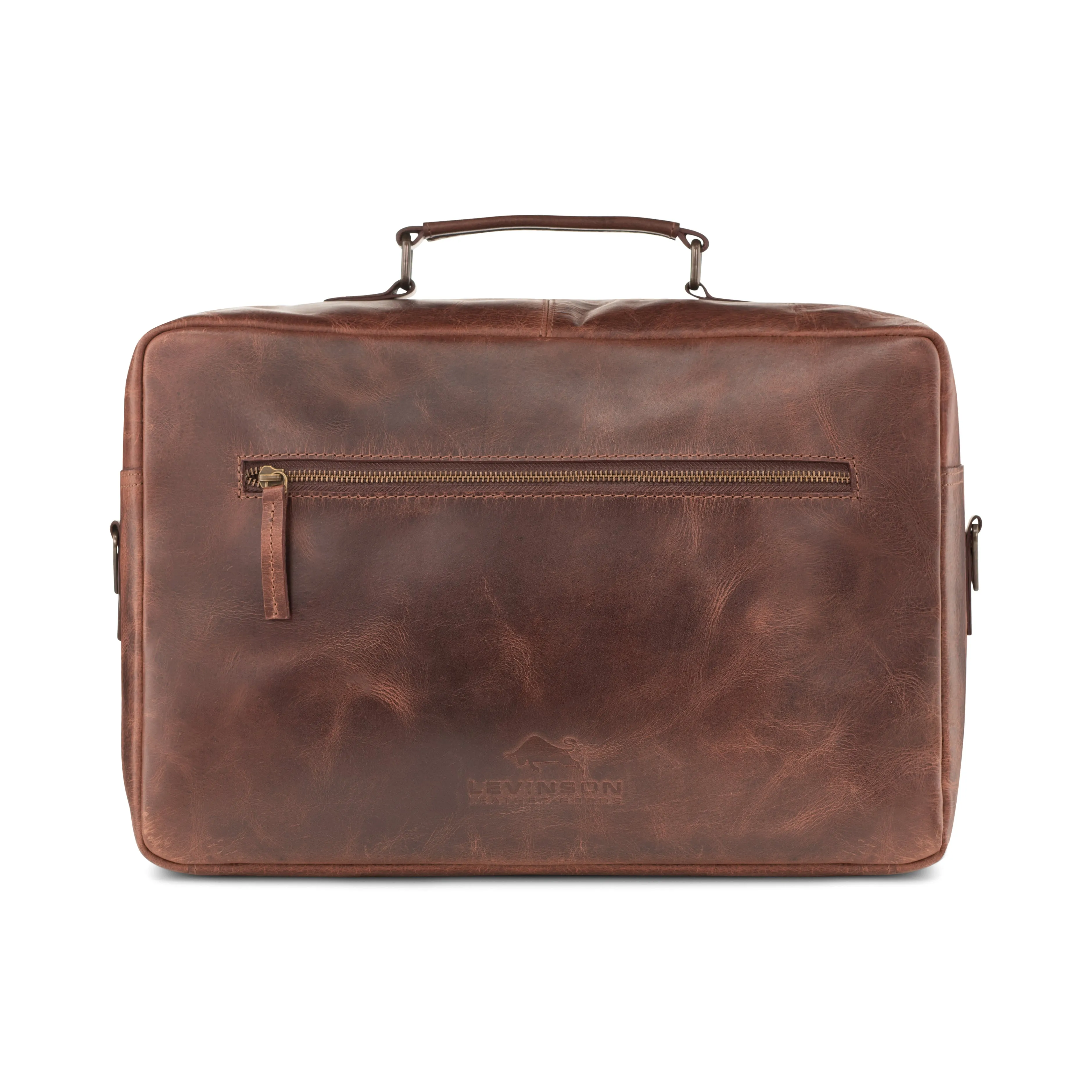Jet Buffalo Leather Briefcase