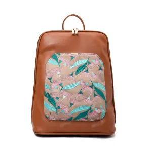 Laptop Camel with Beige embroideries fabric Backpack/Cross - Code 2012