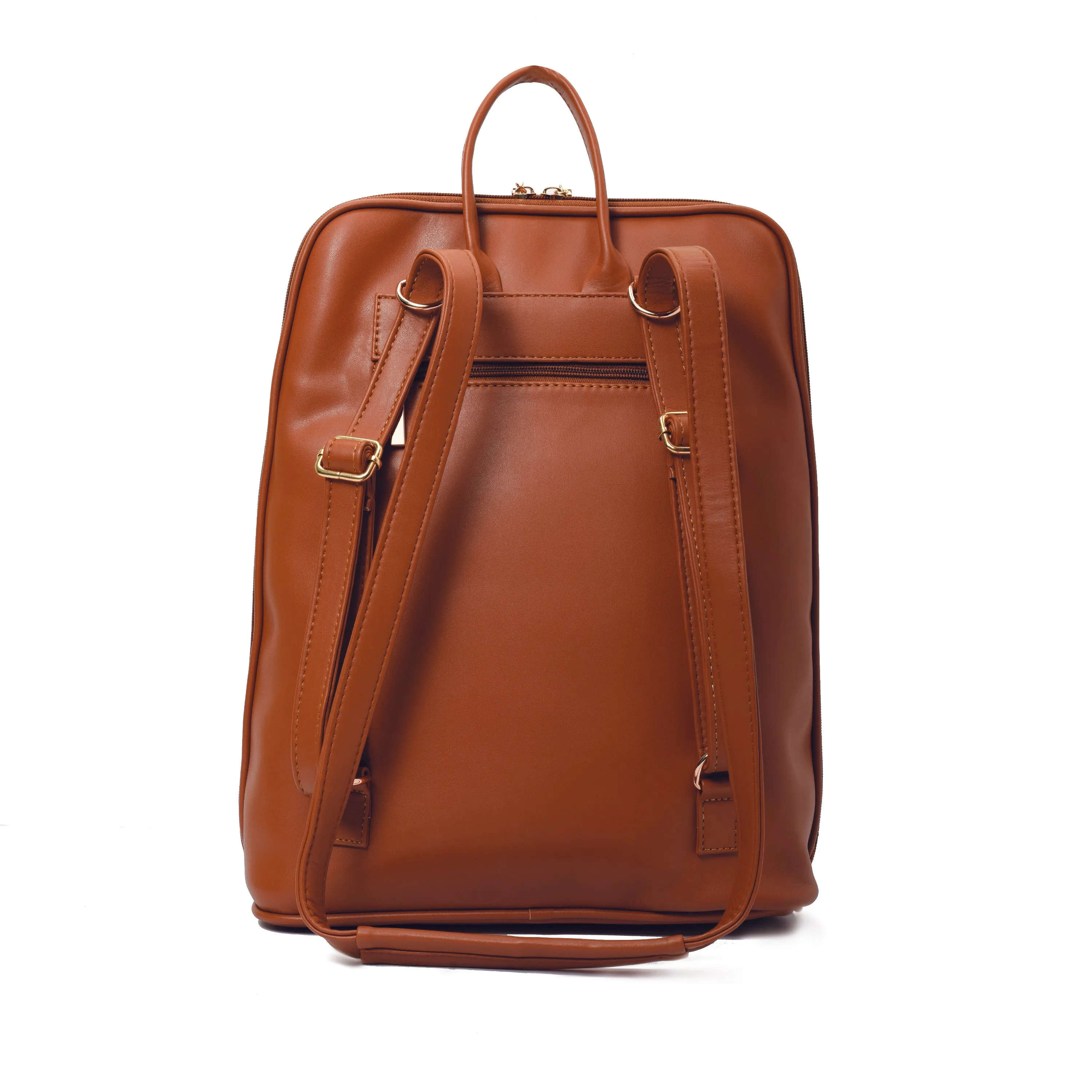 Laptop Camel with Beige embroideries fabric Backpack/Cross - Code 2012