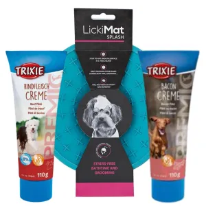 LickiMat Splash with Trixie Beef & Bacon Pâtés