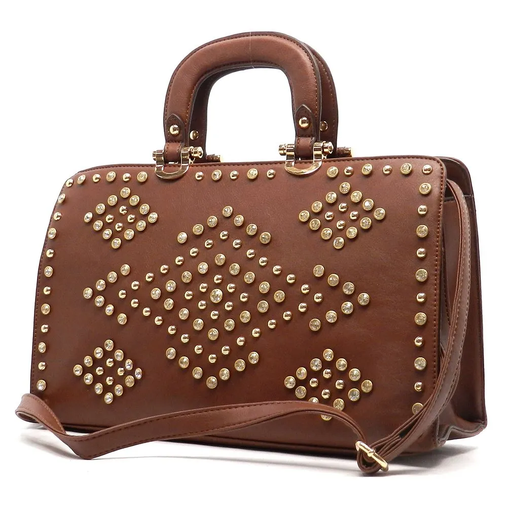 LOEM bling Shoulder bag handbag Tote Designer Rhinestone boxer Studs F08504