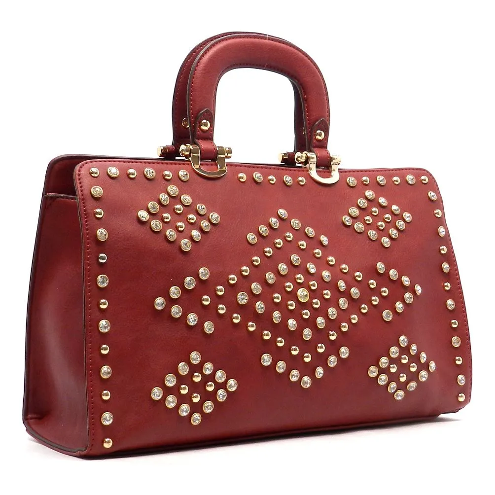LOEM bling Shoulder bag handbag Tote Designer Rhinestone boxer Studs F08504