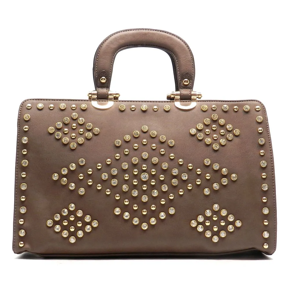 LOEM bling Shoulder bag handbag Tote Designer Rhinestone boxer Studs F08504