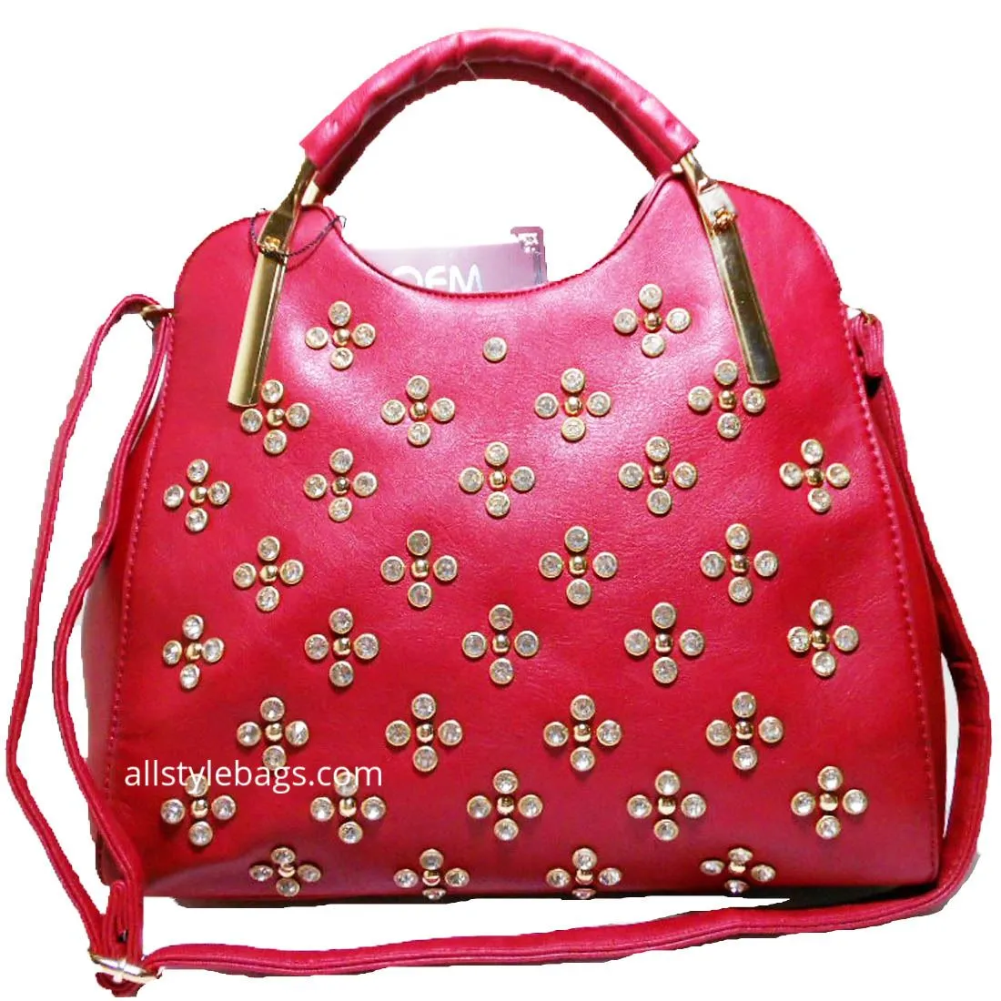 LOEM Polka Shoulder L wallet bag handbag Set Designer Flora Rhinestone Stud F17E