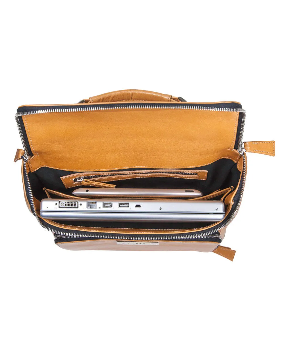 Medium Laptop Backpack - Tan Calf Skin