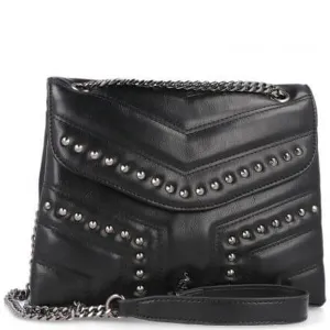 Menbur Small Black Studded Bag