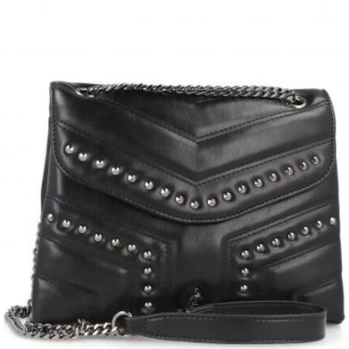 Menbur Small Black Studded Bag