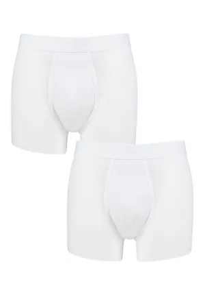 Mens 2 Pack Pringle Plain Hipster Trunks