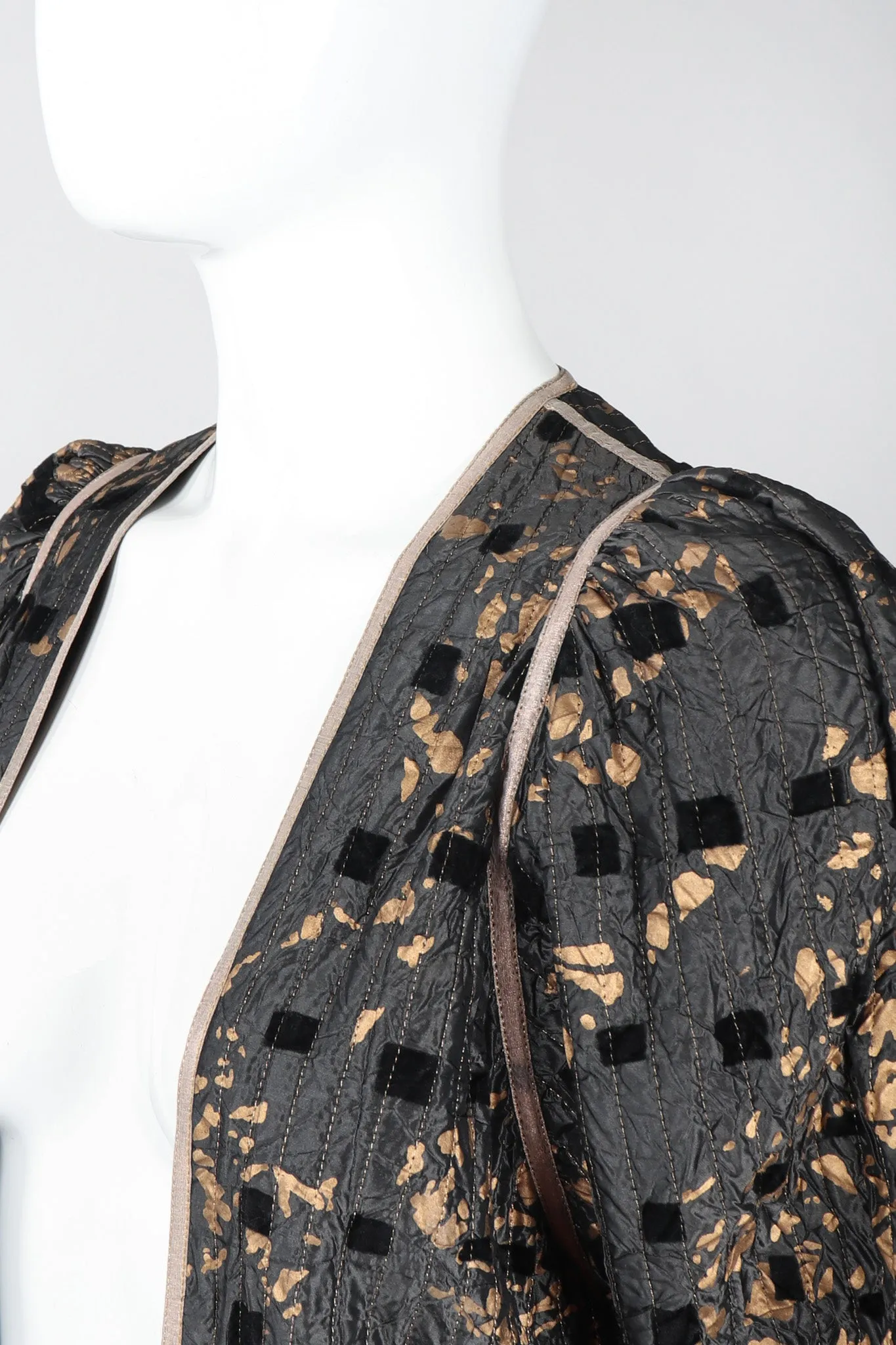 Metallic Splatter Quilted Duster