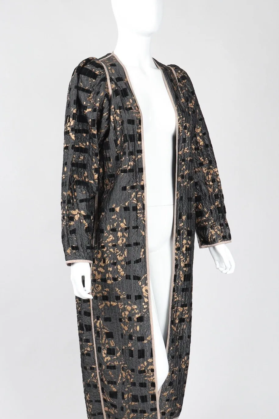 Metallic Splatter Quilted Duster