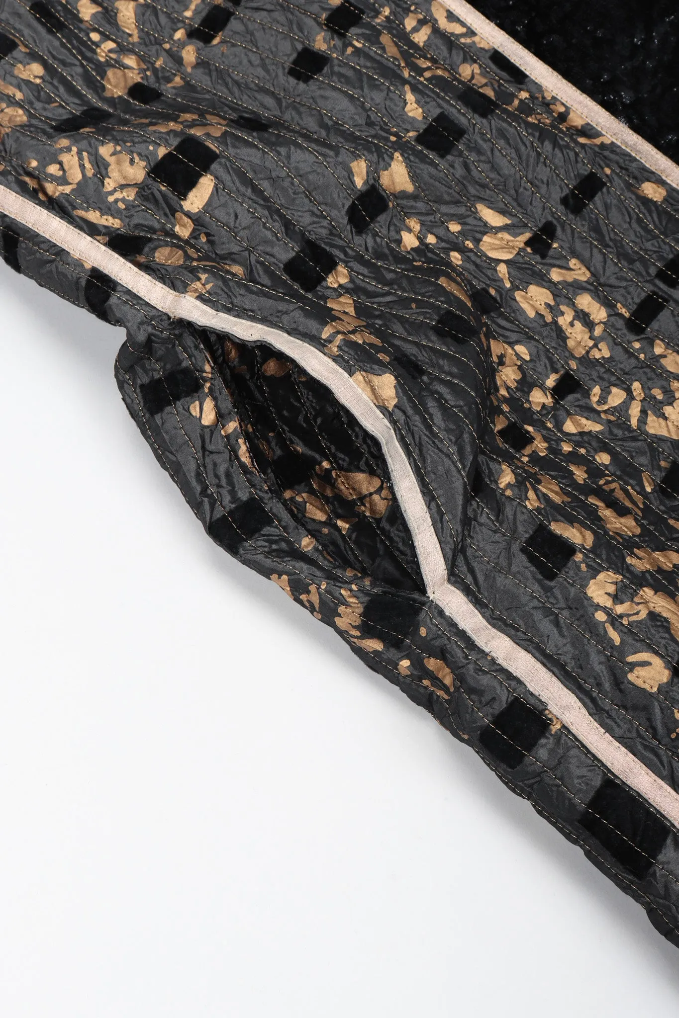 Metallic Splatter Quilted Duster