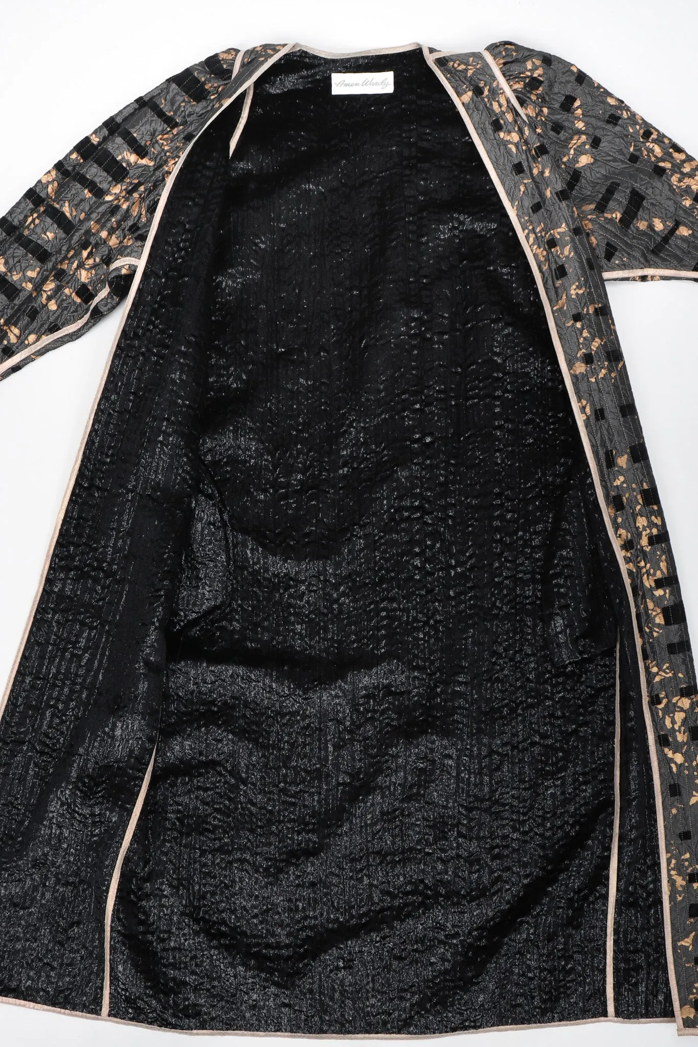 Metallic Splatter Quilted Duster