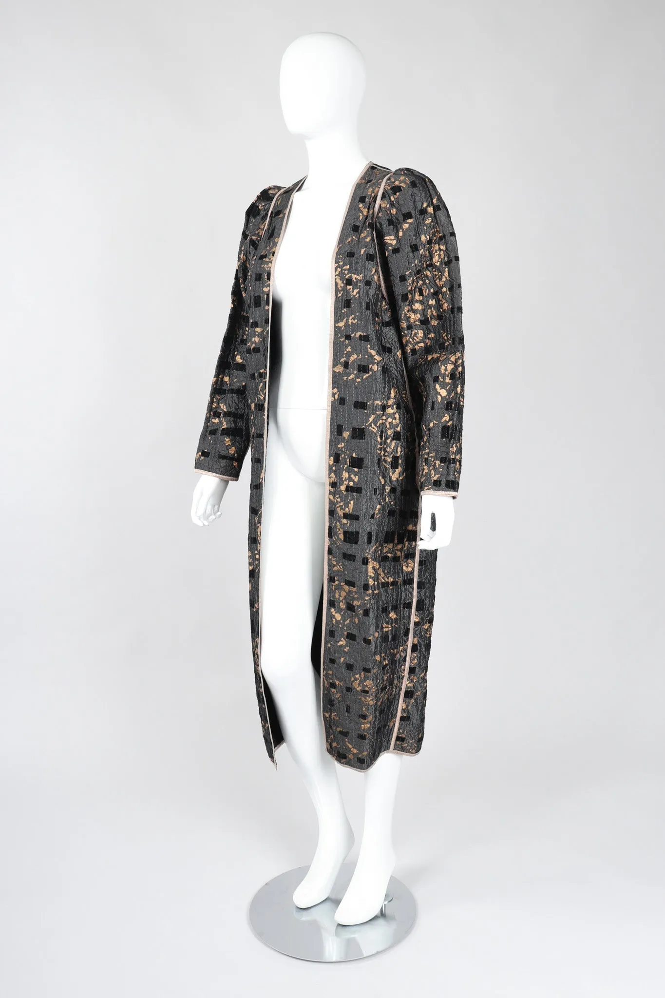 Metallic Splatter Quilted Duster
