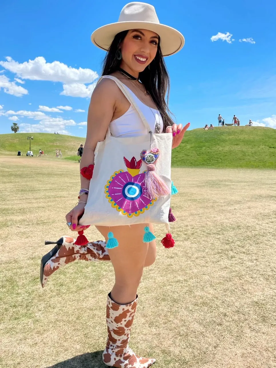 Ojo Sagrado Canvas Tote