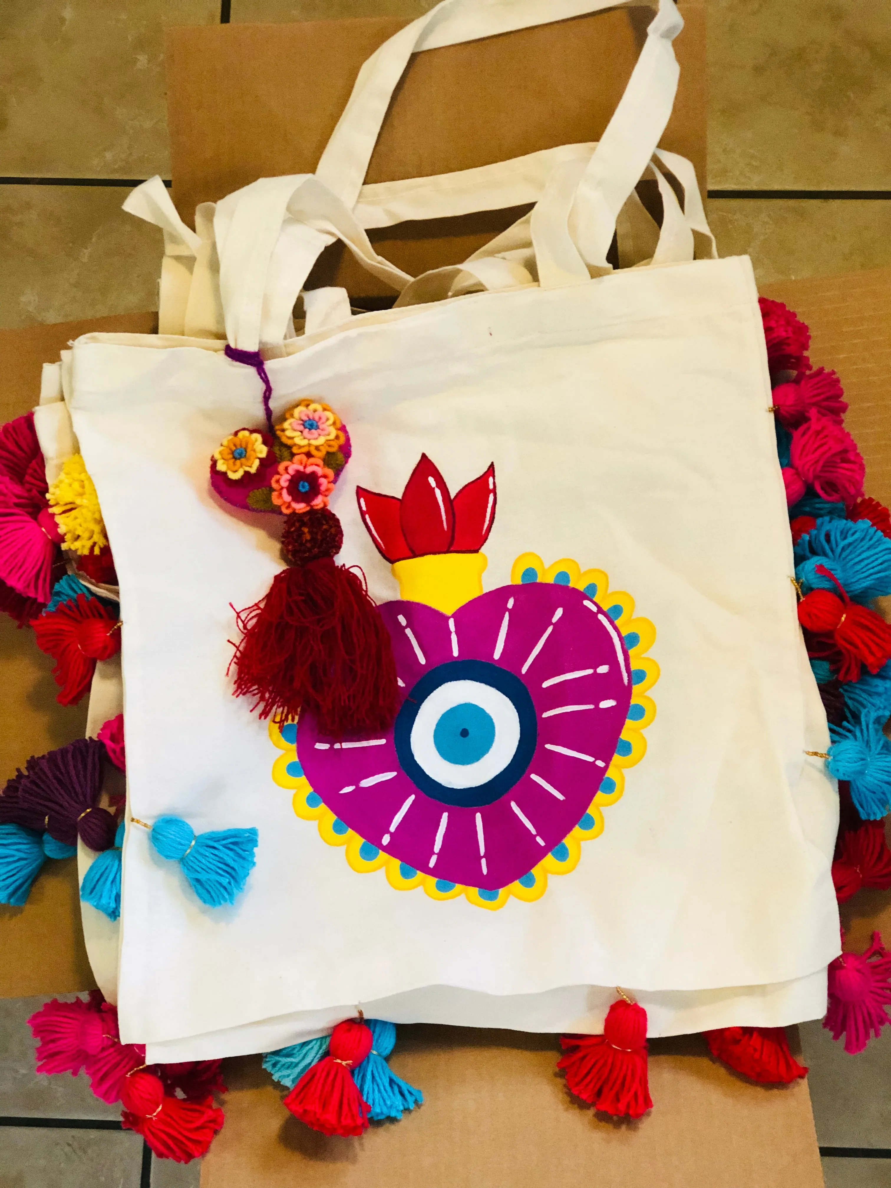 Ojo Sagrado Canvas Tote