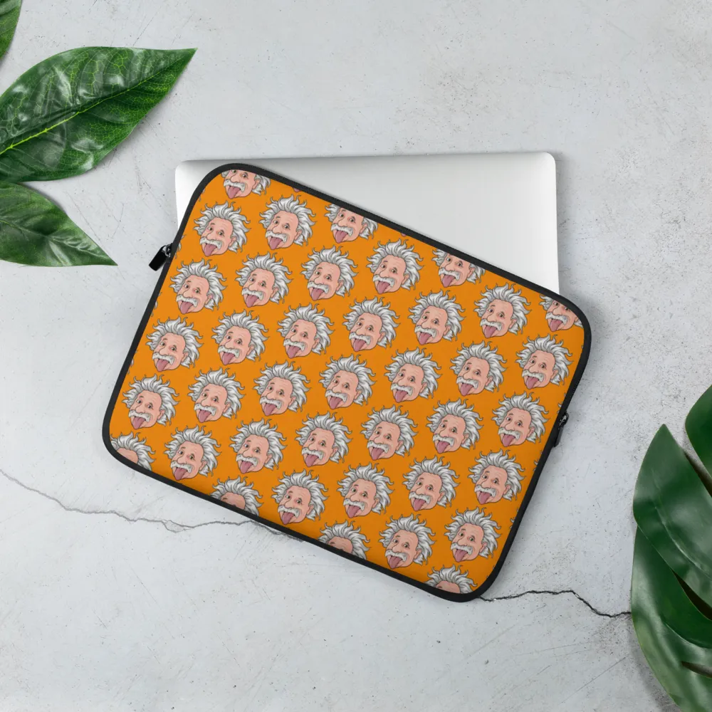 Orange Einstein Laptop Sleeve