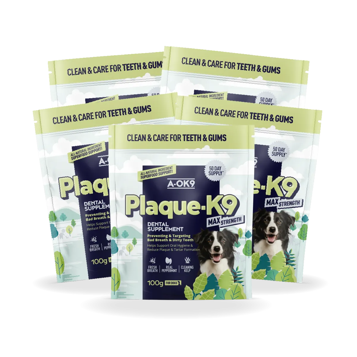 Plaque-K9 Max Strength Multibuy - 5 Pouches