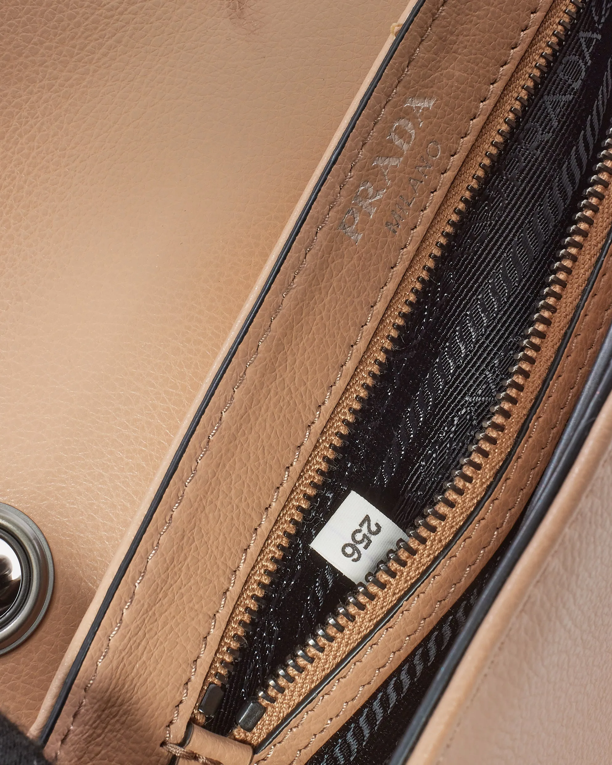 Prada Blush Pink Leather Pattina Glace Studded Crossbody Bag