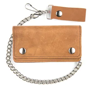 PU500-C  6" Pull-Up Leather Biker Wallet