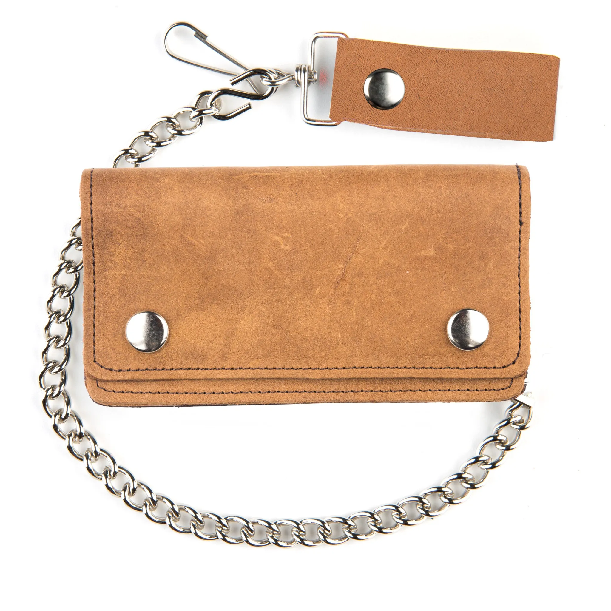 PU500-C  6" Pull-Up Leather Biker Wallet