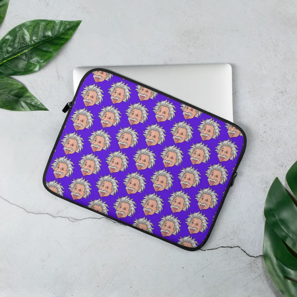 Purple Einstein Laptop Sleeve