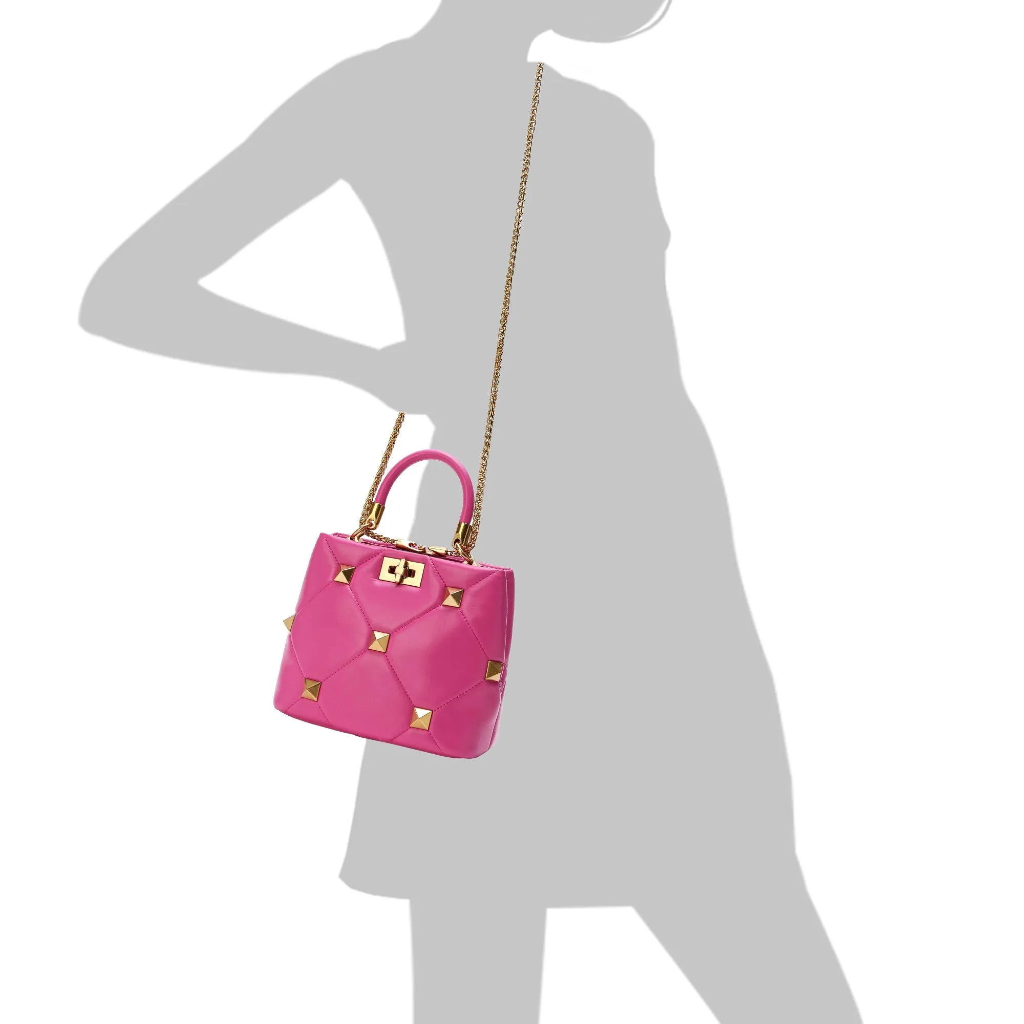Quilted Sheepskin Leather Crossbody/Shoulder Bag