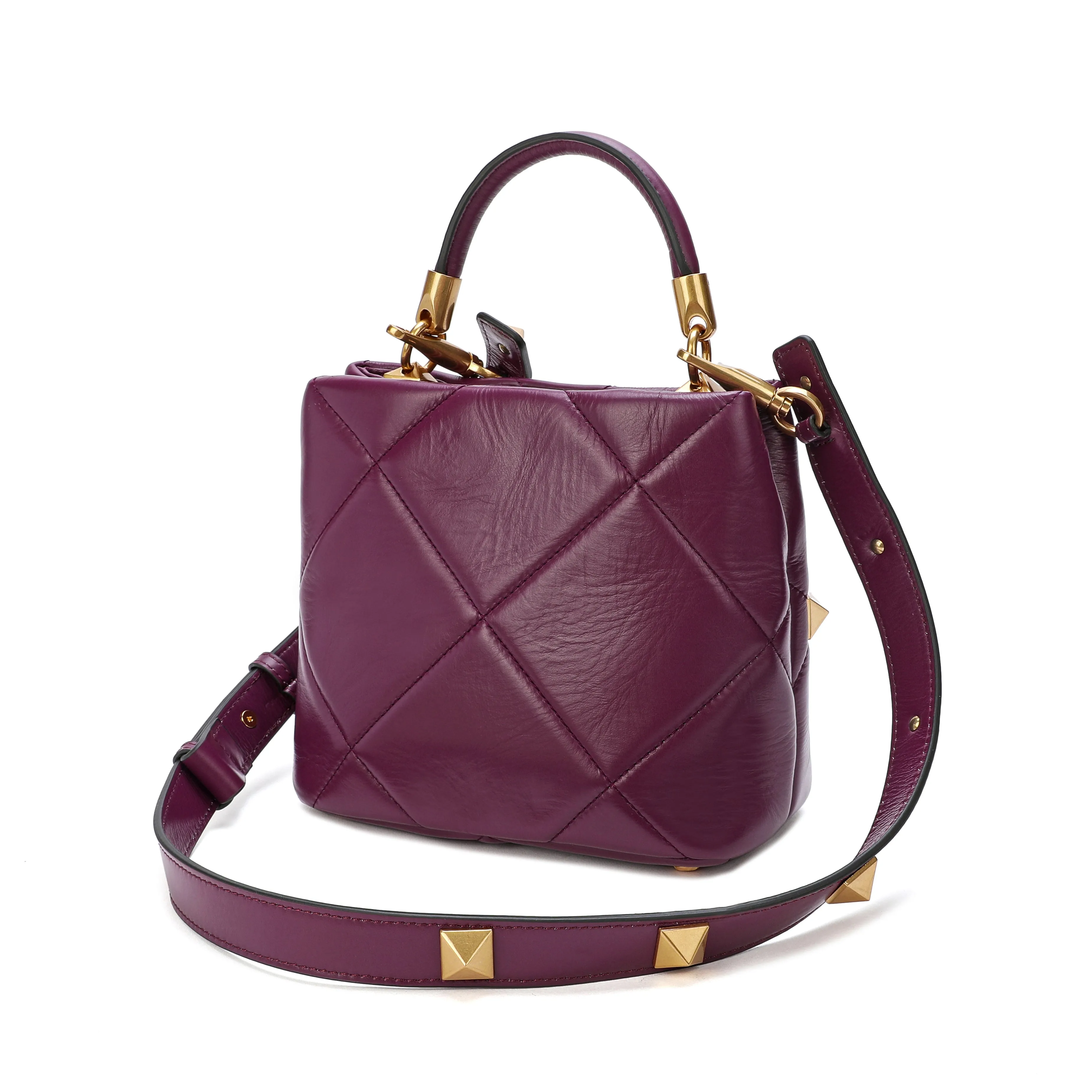 Quilted Sheepskin Leather Crossbody/Shoulder Bag