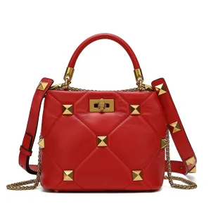 Quilted Sheepskin Leather Crossbody/Shoulder Bag