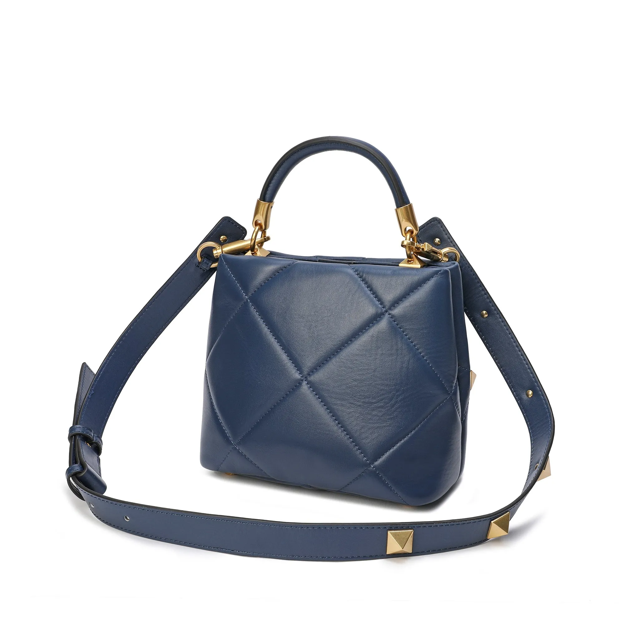 Quilted Sheepskin Leather Crossbody/Shoulder Bag