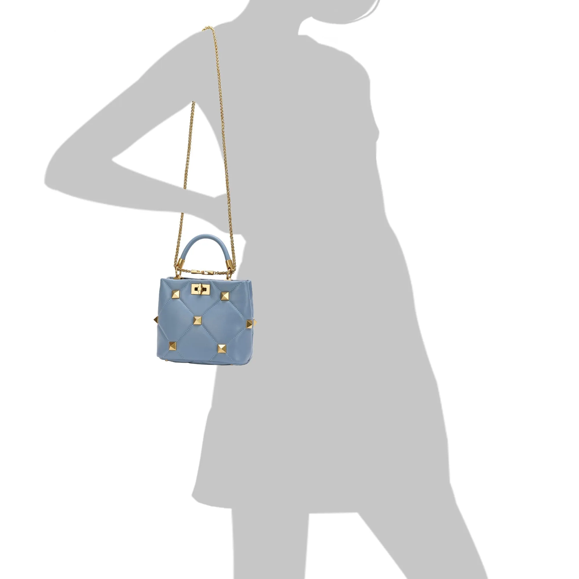 Quilted Sheepskin Leather Crossbody/Shoulder Bag