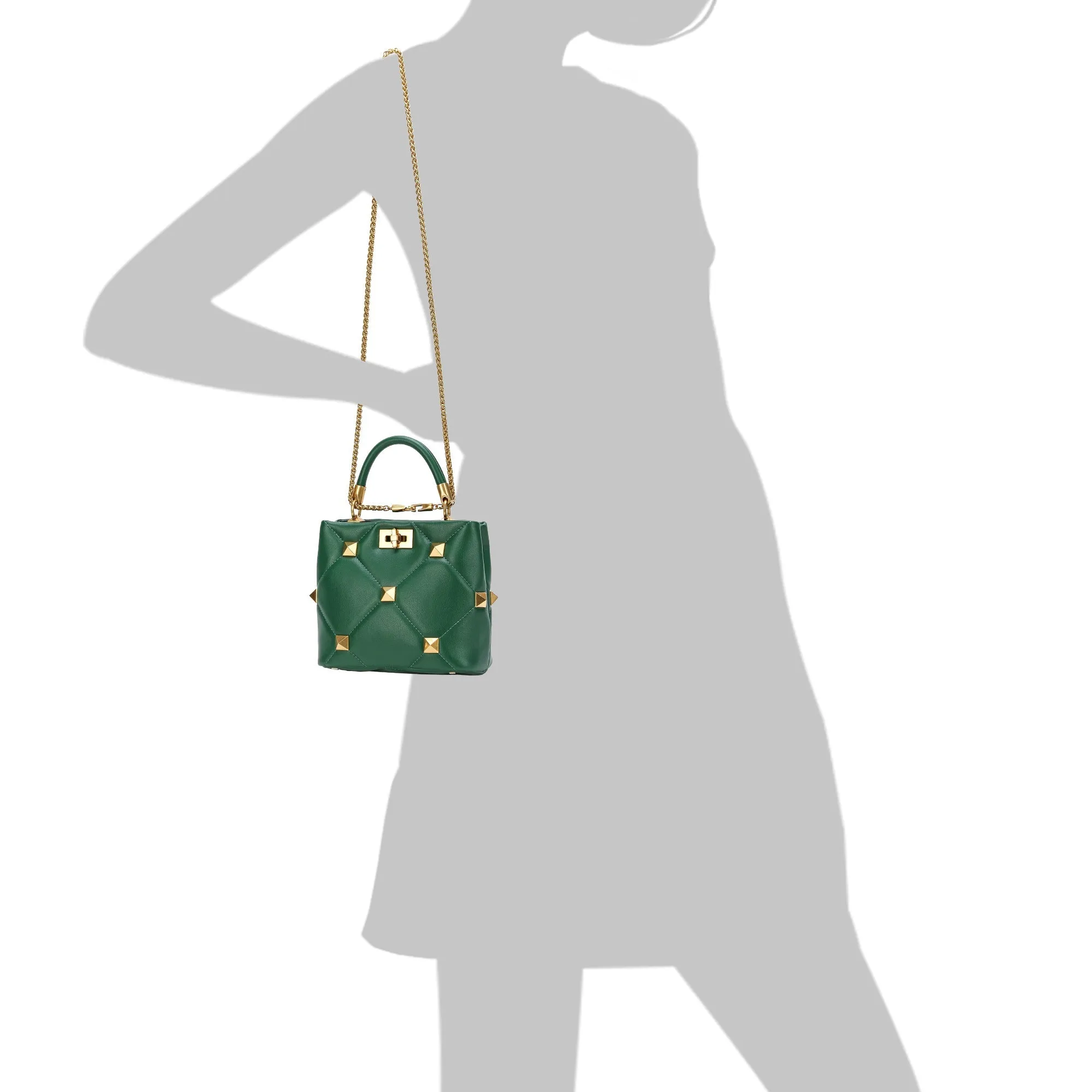 Quilted Sheepskin Leather Crossbody/Shoulder Bag
