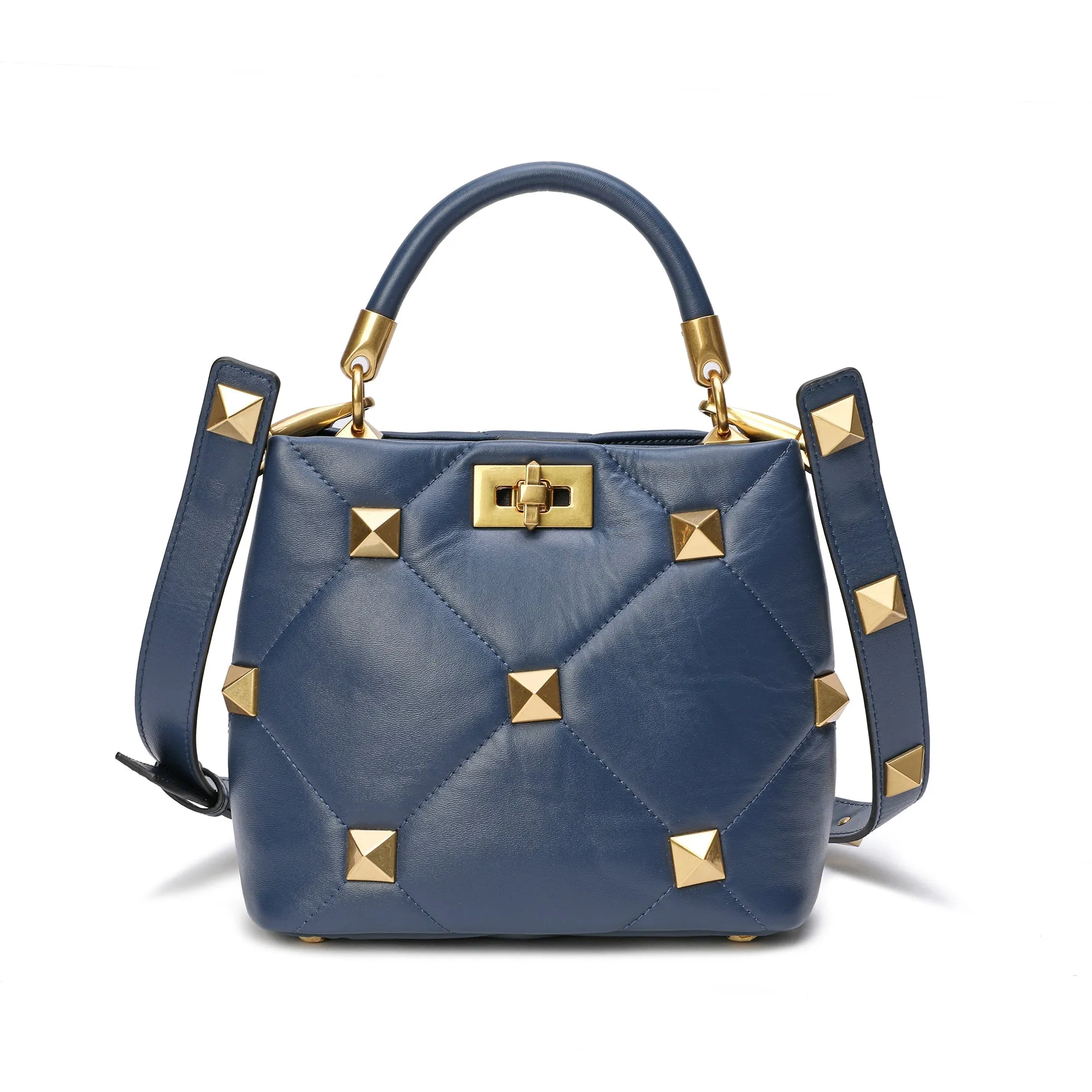 Quilted Sheepskin Leather Crossbody/Shoulder Bag