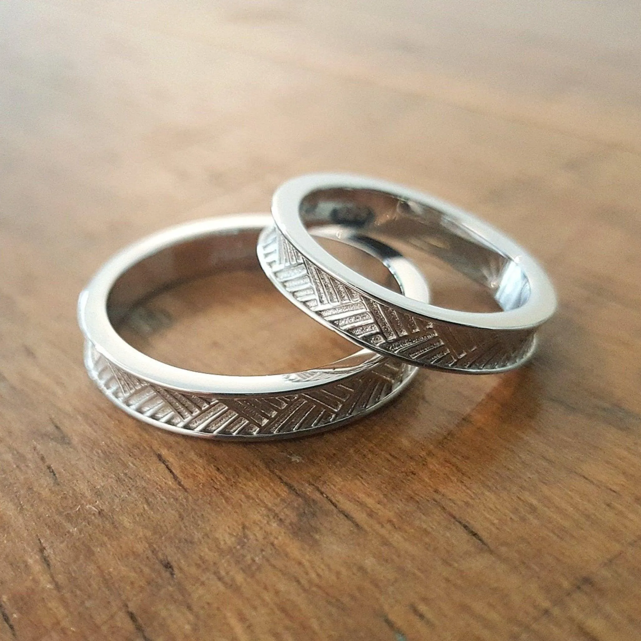 READY MADE STYLE - Woven Mat Pasifika Unisex Ring - 925 Sterling Silver FJD$