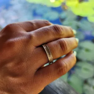 READY MADE STYLE - Woven Mat Pasifika Unisex Ring - 925 Sterling Silver FJD$