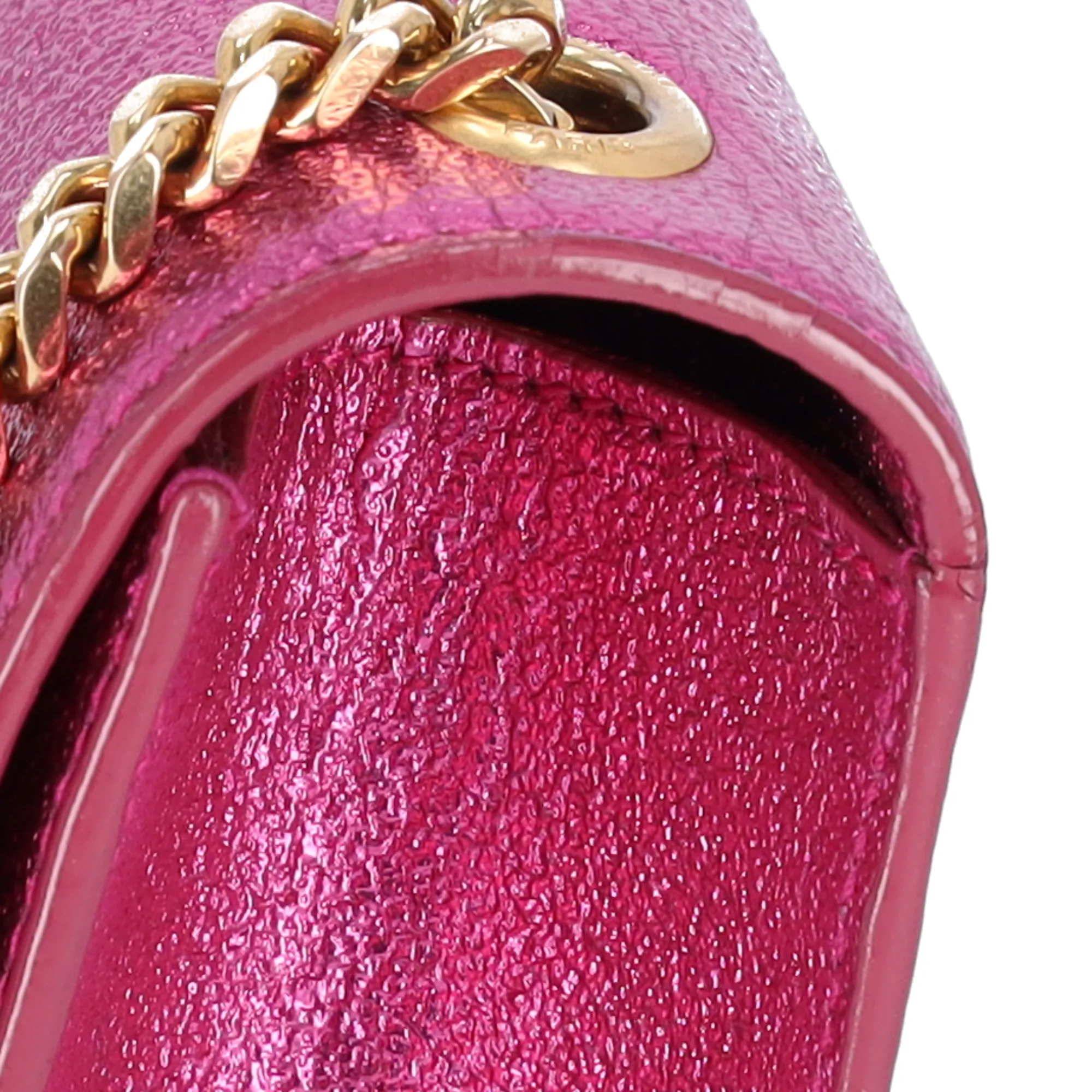 Saint Laurent Kate Shoulder Bag 354121 Metallic Pink Leather Hardware