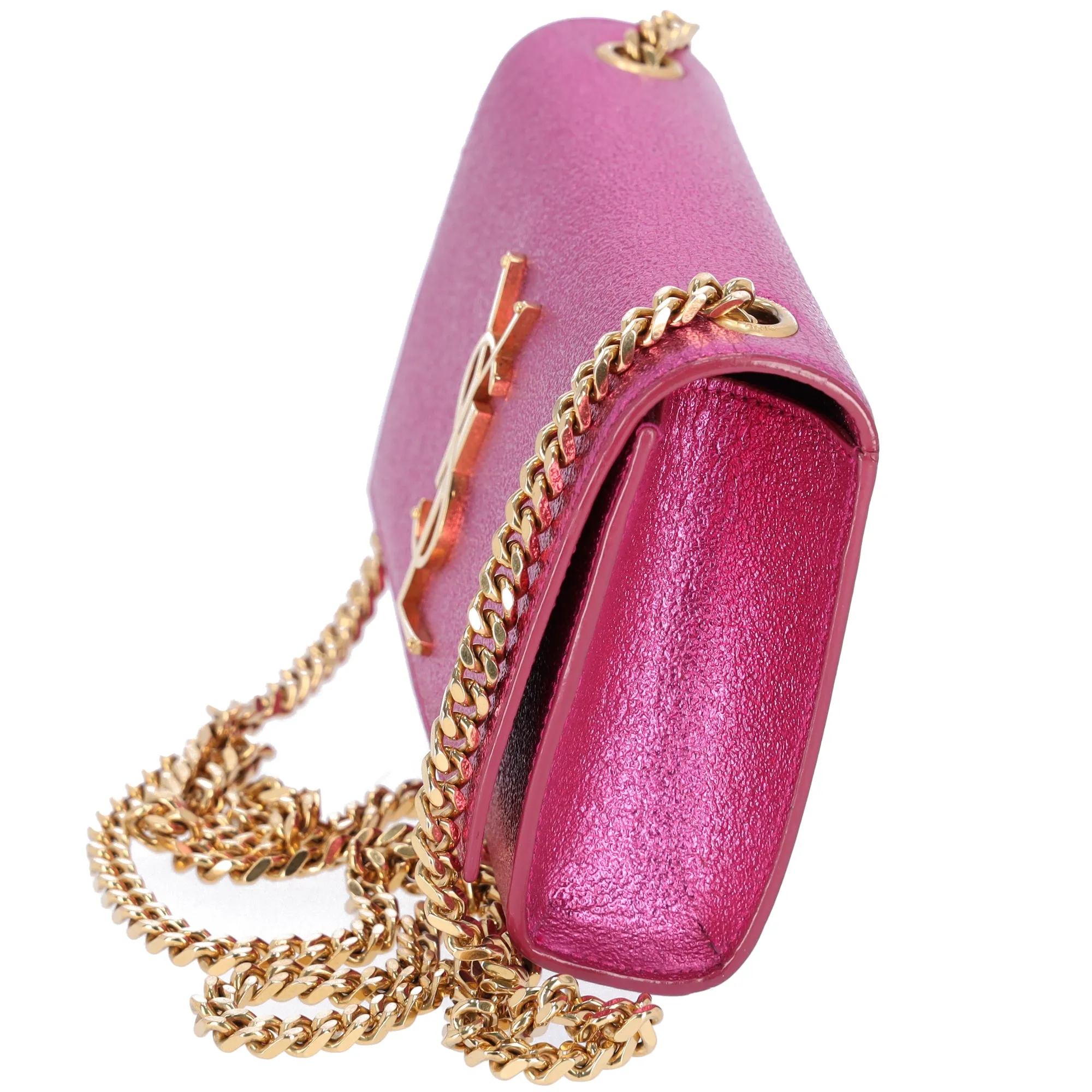Saint Laurent Kate Shoulder Bag 354121 Metallic Pink Leather Hardware