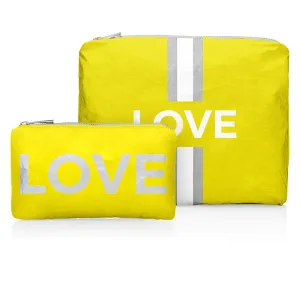 Set Of Two Yellow "Organizational Bag Set"