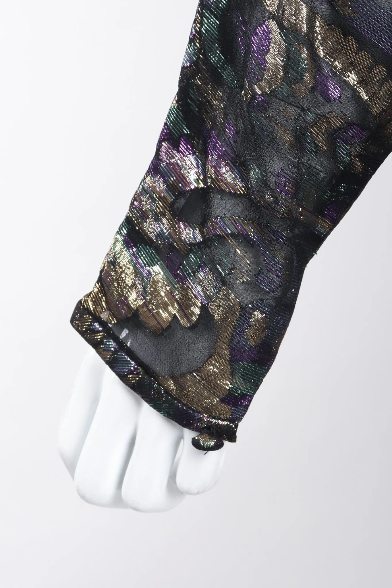 Sheer Lamé Floral Paisley Tunic