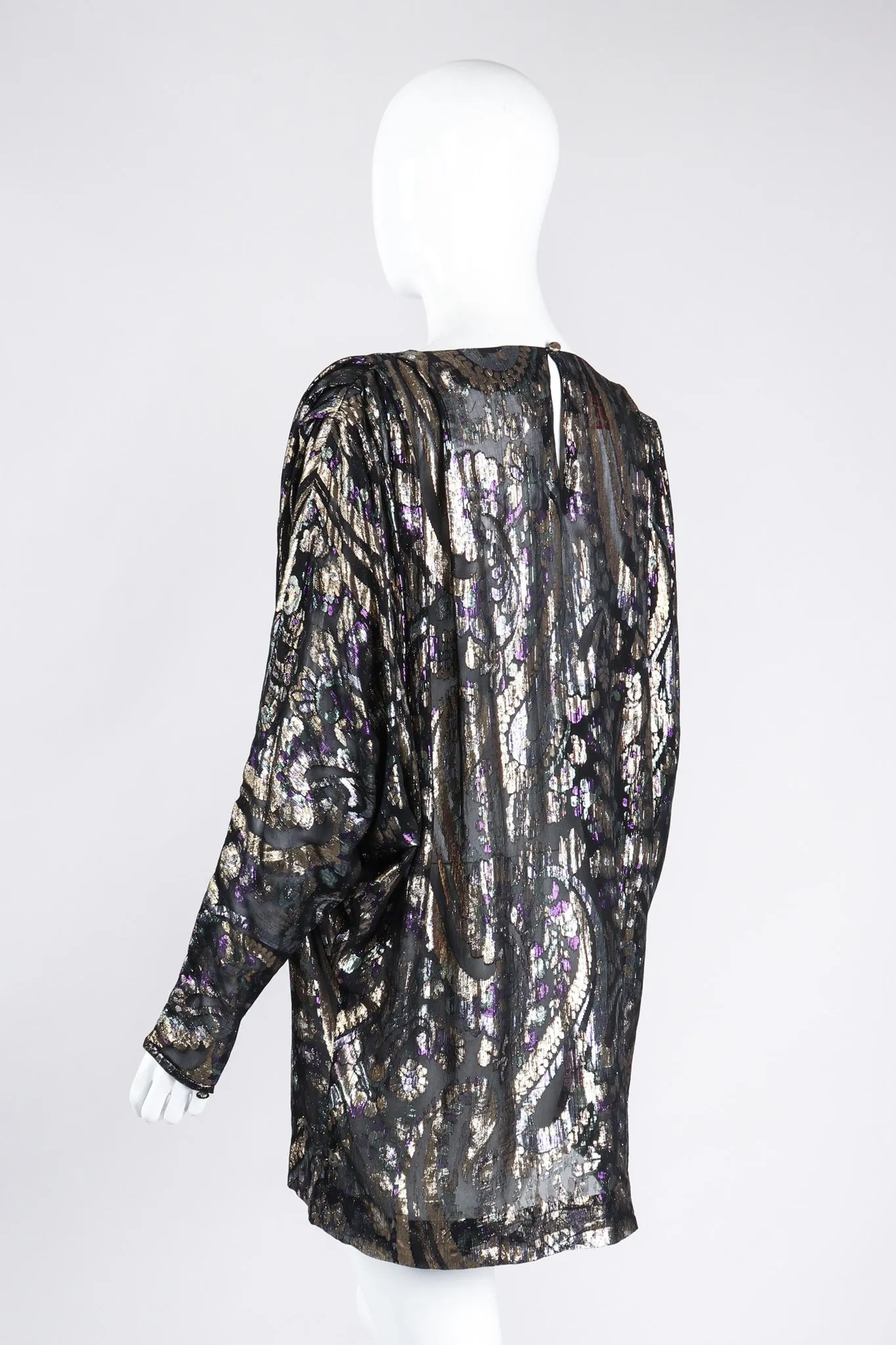 Sheer Lamé Floral Paisley Tunic